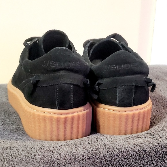 😎J SLIDES Platform creeper style suede shoes 6.5 Like New! - Picture 2 of 9
